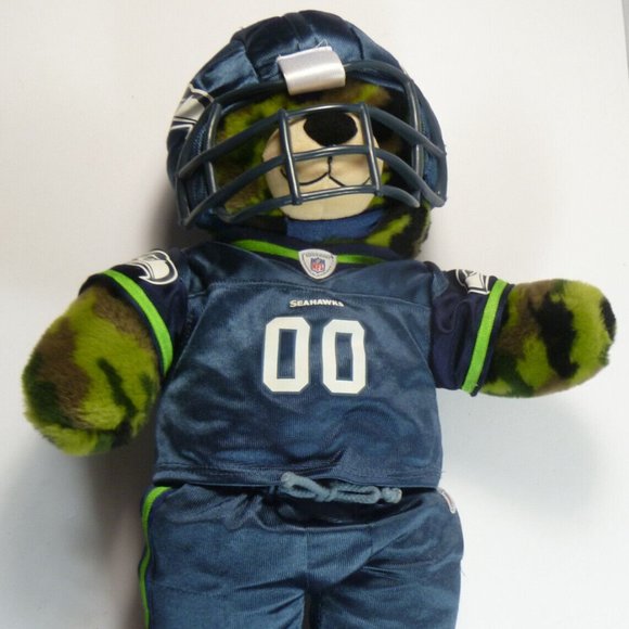 Build-A-Bear Workshop Seattle Seahawks Stuffed Plush Bear - Picture 1 of 6
